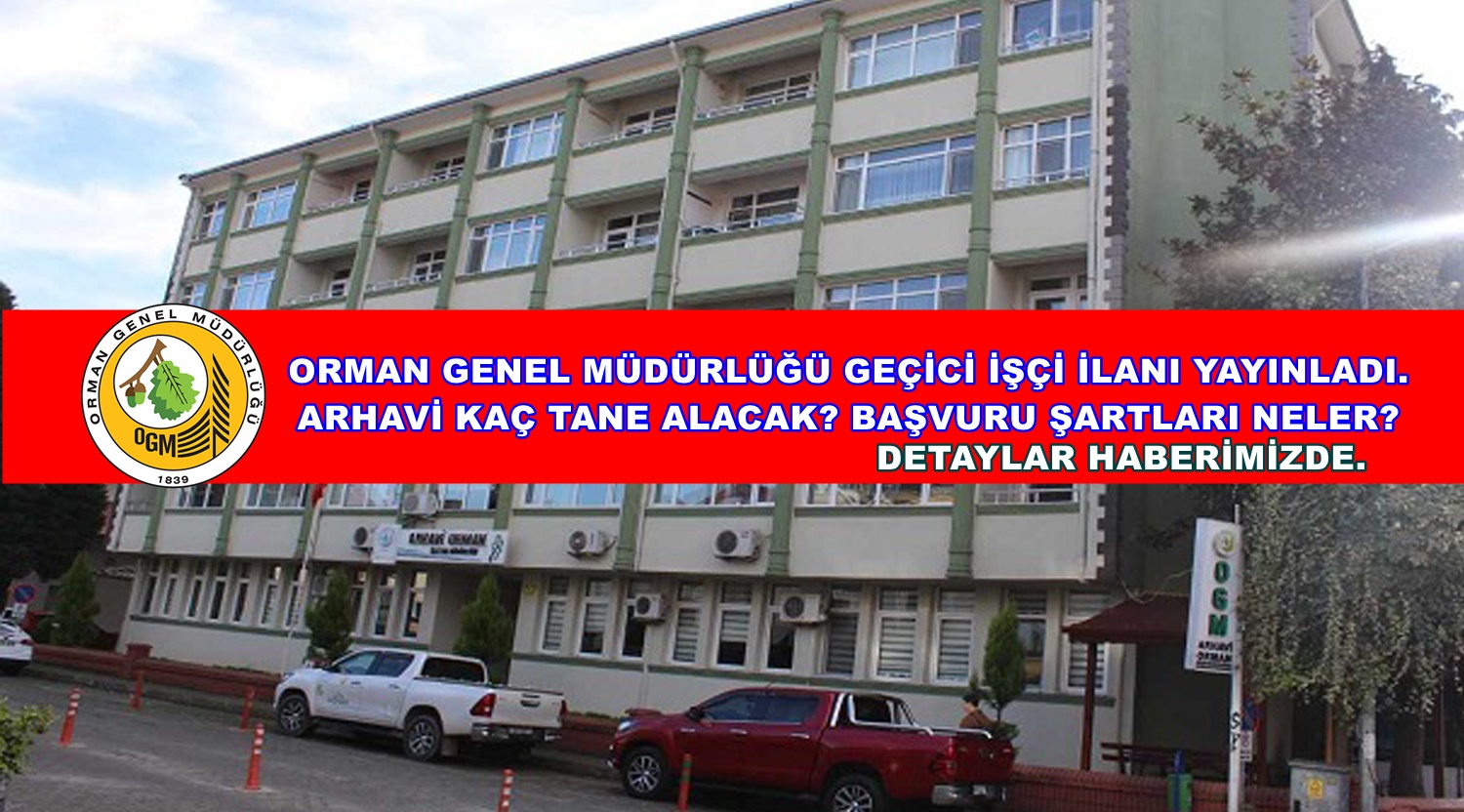 Artvin Geneli Ogm işkur'dan  64 Kişi Alacak