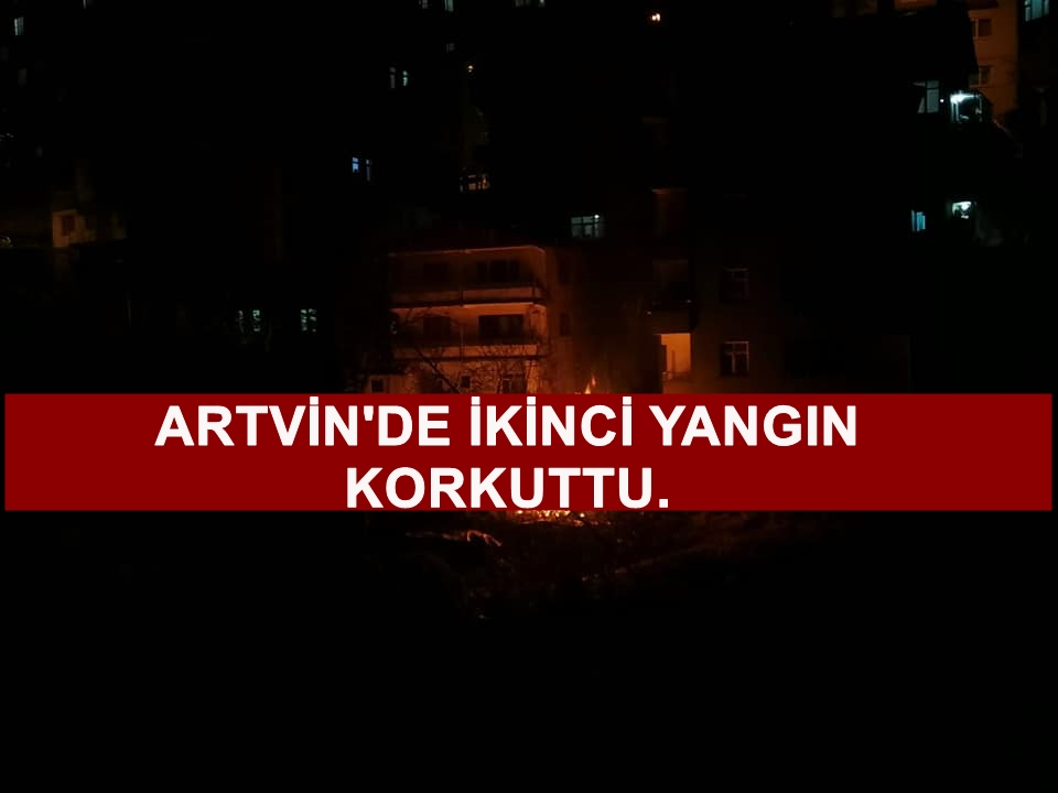 Artvinde Çıkan ikinci yangın korkuttu.