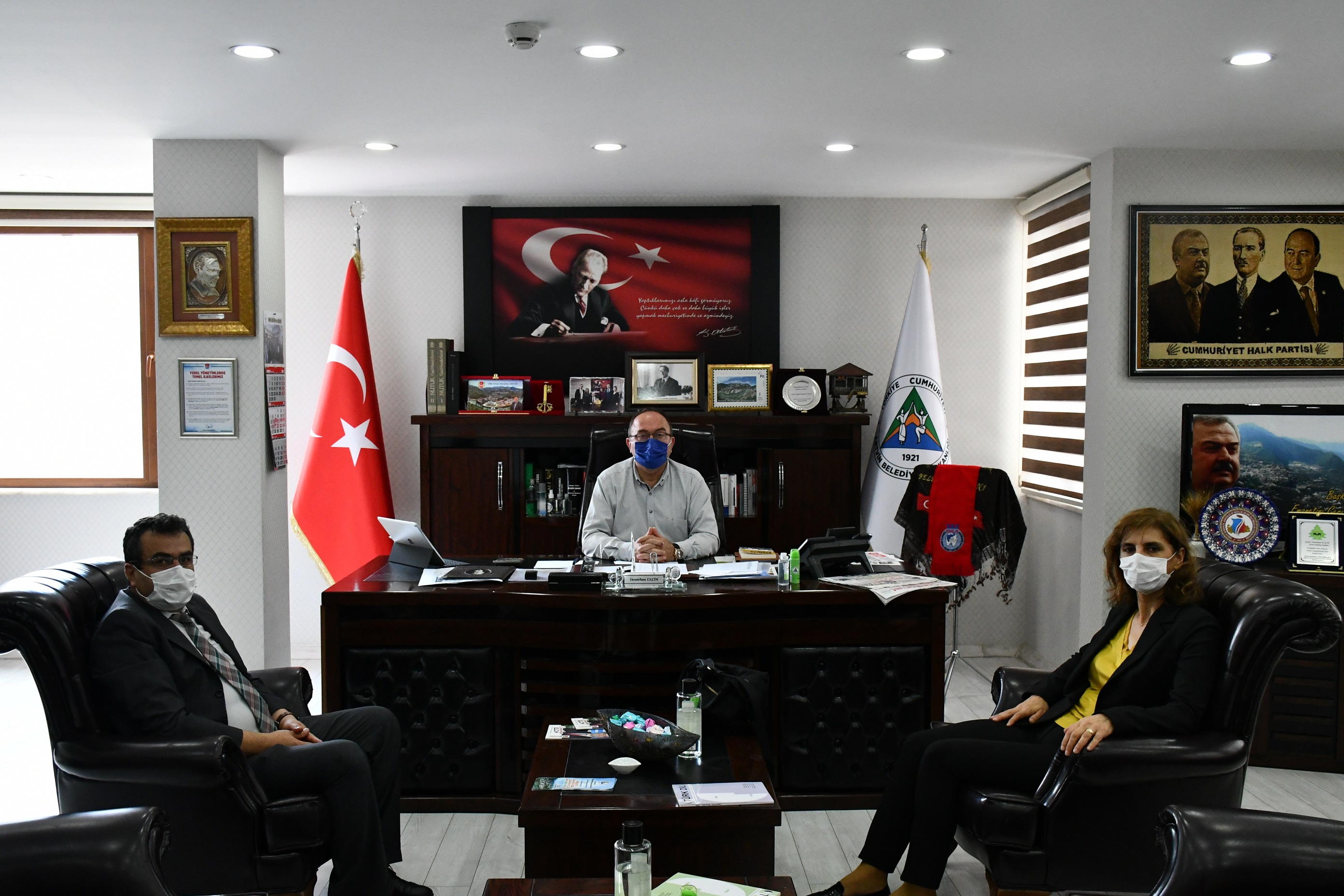 Belediye Başkanı Demirhan Elçin’i, Meteoroloji 11. Bölge Müdürü Demirörs Ziyaret Etti