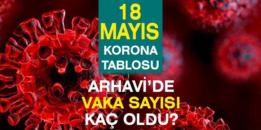 Arhavi Güncel Corona Virüs Tablosu 18.05.2021