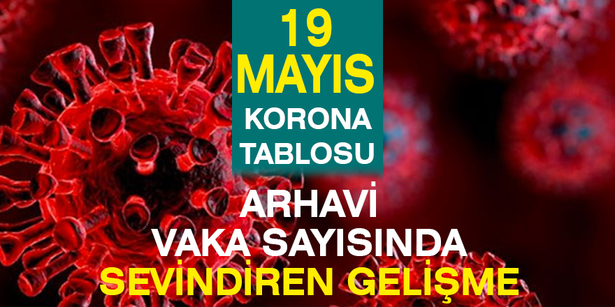 Arhavi Güncel Corona Virüs Tablosu 19.05.2021