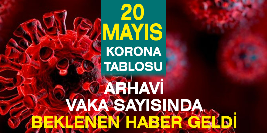 Arhavi Güncel Corona Virüs Tablosu 20.05.2021