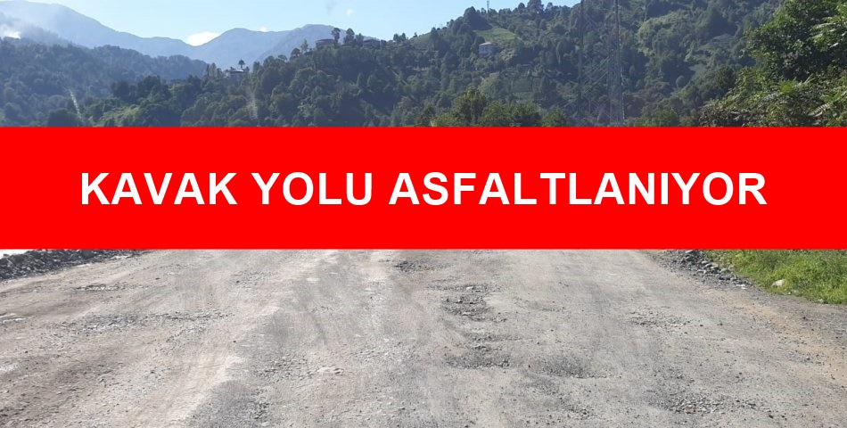 Kavak Yolu Asfaltlanıyor