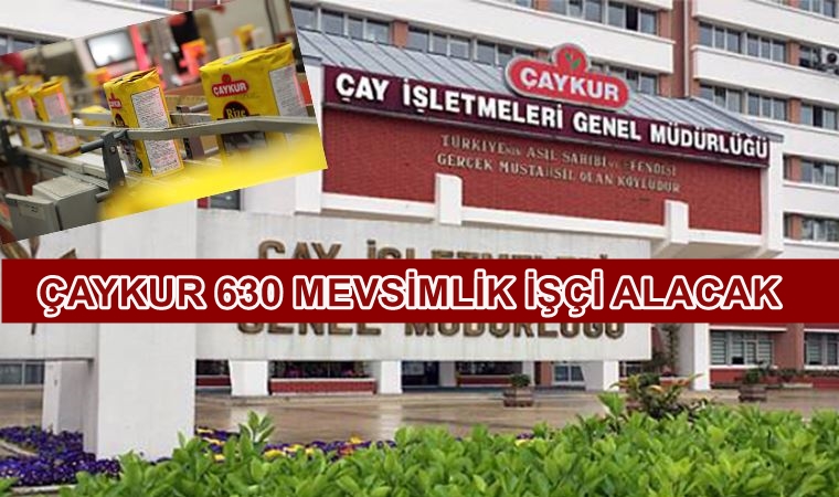 ÇAYKUR 30'u Engelli 630 Mevsimlik İşçi Alımı Yapacak