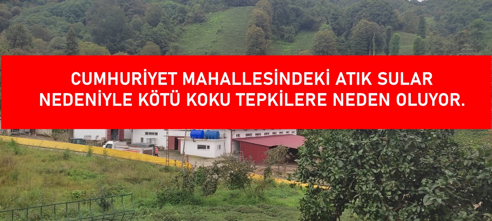 Cumhuriyet Mahallesi'inde atık sular nedeniyle kötü koku oluştu